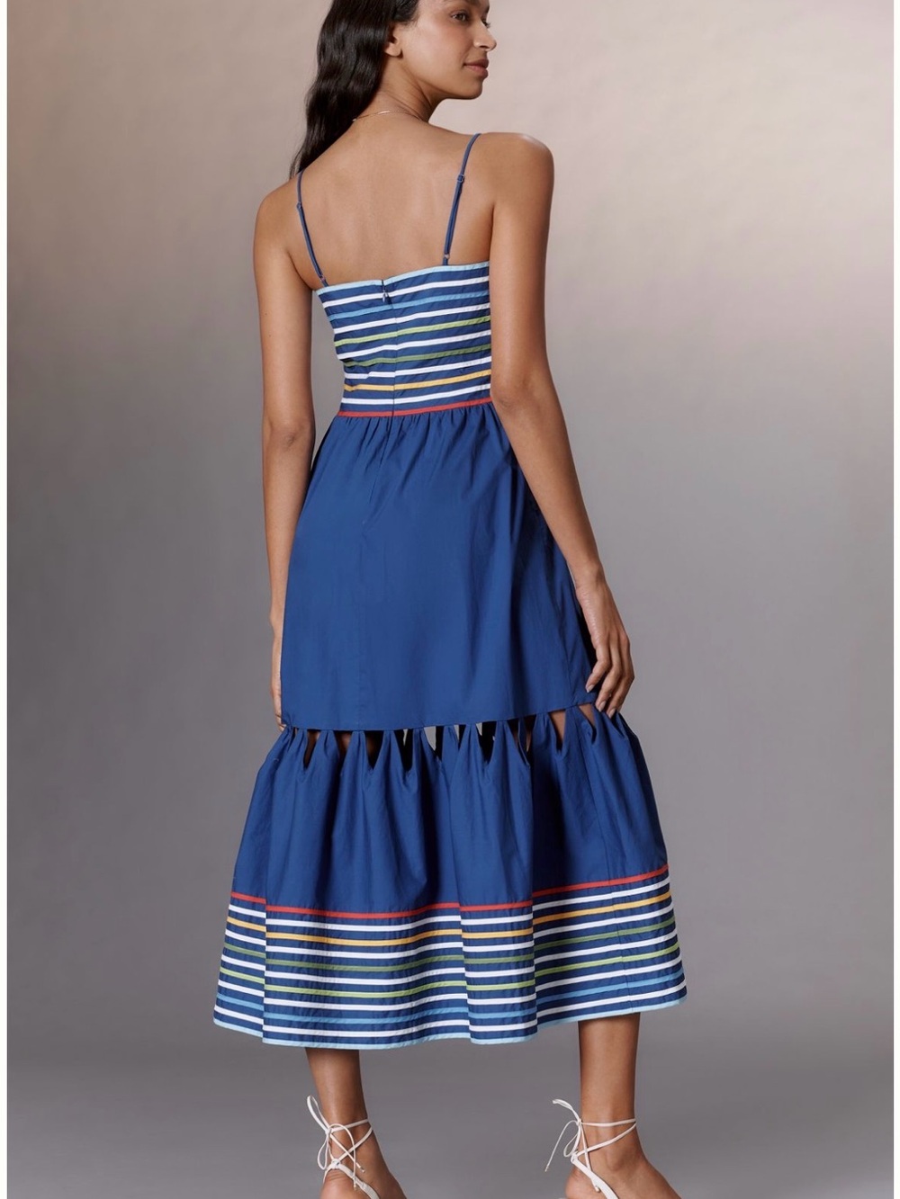 NWT Farm Rio Tiered Cotton Midi Dress - Picture 2 of 4